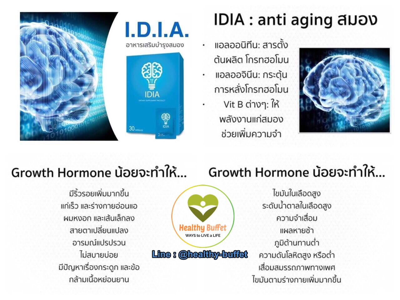 IDIA อาหารสมองของคนรุ่นใหม่ IDIA อาหารสมองของคนรุ่นใหม่ อาหารเสริมป้องกันสมองเสื่อม