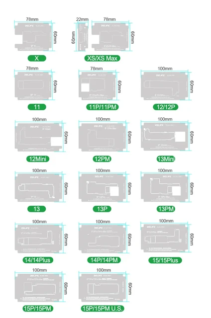 RELIFE : RL-601T Middle Board Tinning Platform Set iPhone X-15