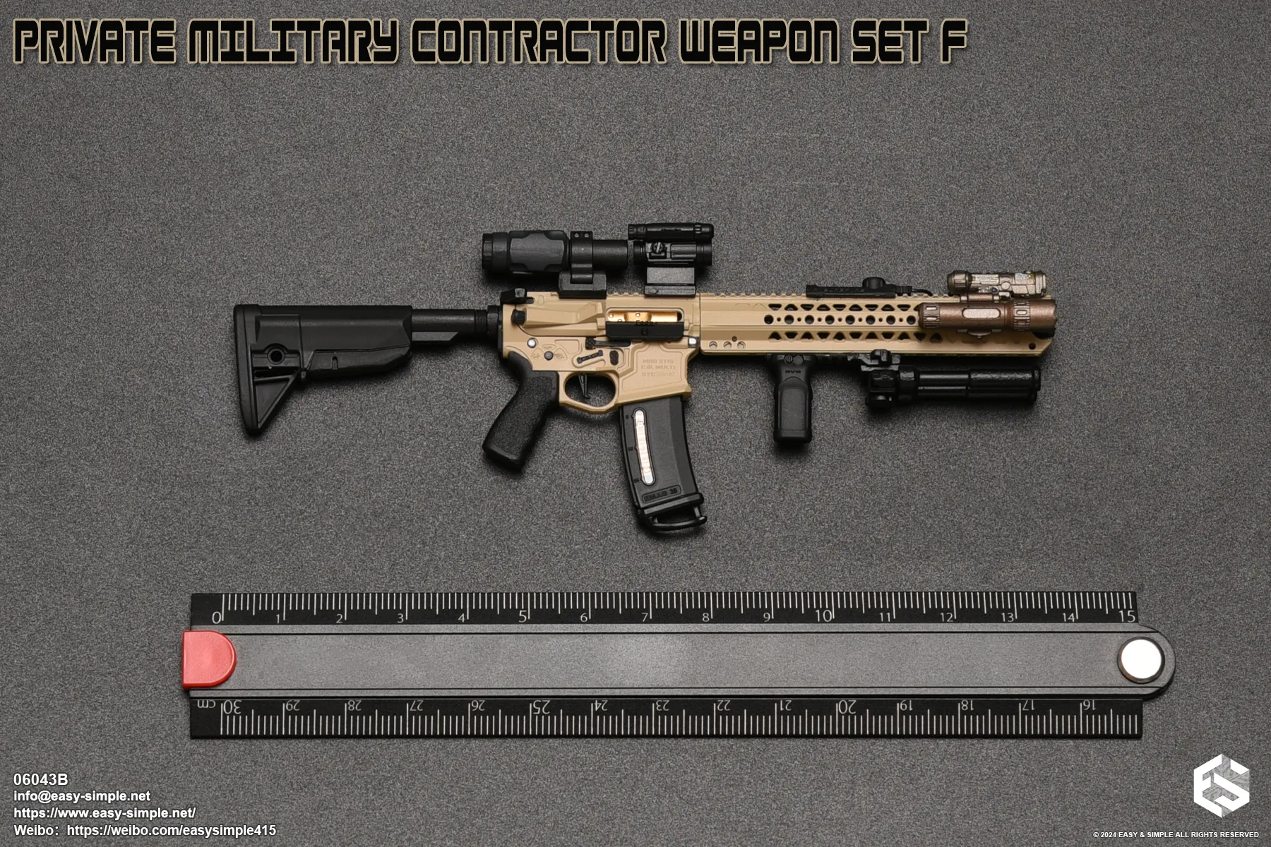 [พร้อมส่ง] "Easy&Simple 06043 1/6 : Private Mlitary Contractor Weapon Set F รหัส B "
