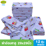 Babyplay เบบี้เพลย์ ผ้าอ้อมสาลู 2 ชั้นเกรดA ลายวัว 12 ผืน