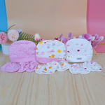 Papa ปาป้า ถุงมือ+ถุงเท้า+หมวก เด็กแรกเกิด - 3เดือน ชมพู