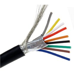 สายไฟมัลติคอร์ Pure copper 9-core shielded wire DB9 connection line RS232 serial port 9-core double shielded wire PLC control line 26AWG