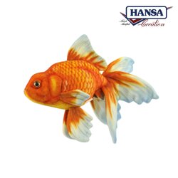 8539 Gold Fish Veil Tail 34cm. L - ตุ๊กตาปลาทอง