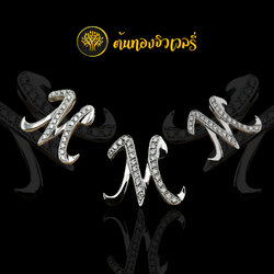 จี้ตัวอักษร ฝังเพชร