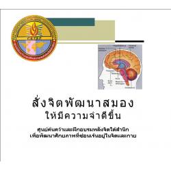ซีดีสั่งจิตพัฒนาสมองให้มีความจำดีขึ้น