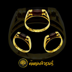 แหวนโกเมน เม็ดเดียว