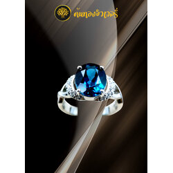 แหวนเงินฝังพลอยบลูลอนดอน
