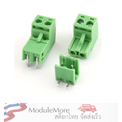 เทอร์มินอลแบบขันสกรูแบบสวมได้ [ผู้-เมีย] 5.08mm 2EDG5.08 2P 2 Way PCB Mount Screw Terminal Block for 14-22 AWG Wire