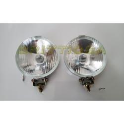 Kaukovalopari kromitaustalla, halkaisia 5.5" =85e