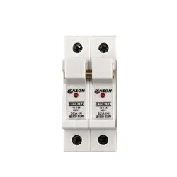 ฐานใส่ฟิวส์ ตู้คอนโทรล 2 ช่อง RT18-32X 2P rail press fuse base fuse holder light