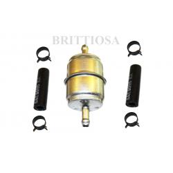 Polttoainesuodatin metallinen, sopii vanhojen autojen konehuoneeseen paremmin kuin muovinen =10e