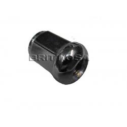 Pyörän mutteri, kupumalli, kromattu, pitkä, laajaistukkapinta =4e