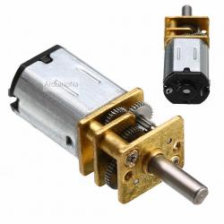 มอเตอร์รถอัตโนมัติ รถตามเส้น แบบเกียร์ทด เฟืองเหล็ก N20 smart car micro motor 60RPM at 6V DC gear motor