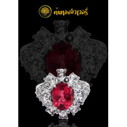 แหวนพลอยแดงดีไซน์สวยงาม