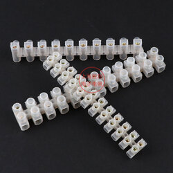 terminal พลาสติก 12ช่อง แบบตัดได้ Plastic terminal block X3-2012 20A 12-position grounding terminal plastic can be cut off