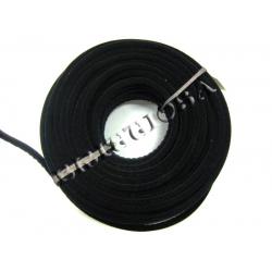 Korinkanttinauha 100% villaa sisällä teräsrunko, Musta (Black) =16e