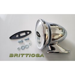 Pisarapeili, kupera peilinlasi, kromattua messinkiä, kiinnityspulttien reikäväli 50 mm =69e