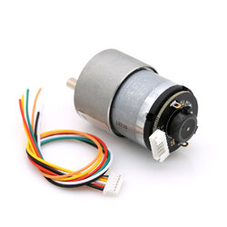 มอเตอร์พร้อม AB phase encoder 1:90 12v 110 rpm เหมาะสำหรับ mecanum wheel หรืองานคุมความเร็ว 12V DC motor gear with AB encoder