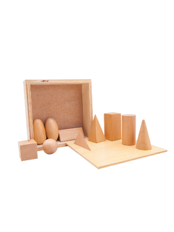 เรขาคณิต ทรงตัน (mini) ,ของเล่นไม้, ของเล่นเสริมพัฒนาการ, ของเล่นเด็ก, สื่อการสอน