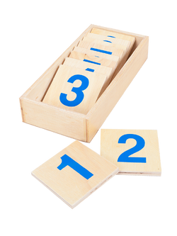 แผ่นไม้ตัวเลข 1-10 บรรจุกล่องไม้,ของเล่นไม้, ของเล่นเสริมพัฒนาการ, ของเล่นเด็ก, สื่อการสอน,มอนเตสซอรี่ ,montessori, สื่อการสอนประถม