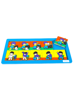 ภาพลำดับเรื่องราวต่อเนื่องชุดเด็กเก็บของ แต่งตัว , ของเล่นไม้, ของเล่นเสริมพัฒนาการ, ของเล่นเด็กอนุบาล, สื่อการสอนเด็กอนุบาล