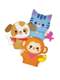 หุ่นมือสัตว์-อาหาร (แมว,หมา,ลิง) ของเล่นเสริมพัฒนาการ ,ของเล่นเสริมทักษะ,ของเล่นเด็ก, สื่อการสอนอนุบาล