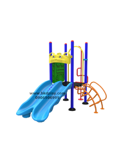 ชุดหอสไลด์-ปีนป่ายอนุบาล-6 เครื่องเล่นสนามกลางแจ้ง เครื่องเล่นสนามเหล็กพร้อมเครื่องออกกำลังกายเด็ก สั่งผลิต 10-20 วัน