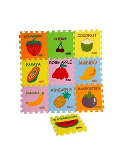 ชุดอีวีเอปูพื้นเสริมพัฒนาการลายผลไม้น่าทาน แผ่นโฟมปูพื้นกันกระแทก EVA , โฟมกันกระแทก, จิ๊กซอ ,แผ่นรองคลาน,โฟมปูพื้น,จิ๊กซอว์ปูพื้น, พร้อมส่ง ราคาโรงงาน