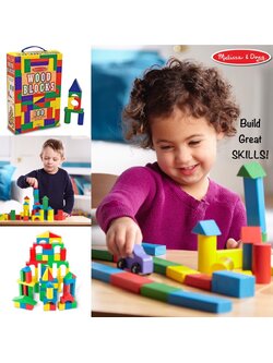 บล๊อกไม้สารพัดรูปร่างและหลากสี100 ชิ้น, ของเล่น, ของเล่นเด็ก, จิ๊กซอว์, ตัวต่อ, ส่งเสริมการวางแผน ,เรียนรู้เรื่องสี รูปร่าง,ของเล่นเสริมพัฒนาการ