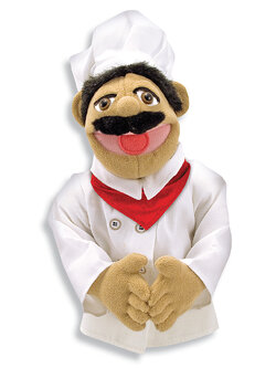 หุ่นมือแบบมีไม้บังคับ รุ่นเชฟ Chef Stick Puppet Melissa&Doug, ของเล่นเสริมพัฒนาการ, ของเล่น