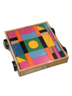 รถลากบรรจุบล็อกเล็ก , ของเล่นไม้, ของเล่นเสริมพัฒนาการ, ของเล่นเด็กอนุบาล, สื่อการสอนเด็กอนุบาล