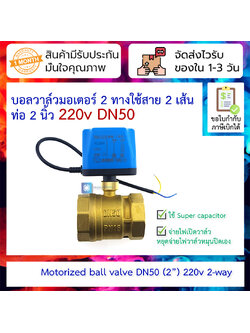 Motorized ball valve 220v two-way two-wire normally closed DN50