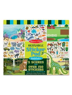 สมุดชุดสติ๊กเกอร์รียูสซาเบิล รูปสัตว์ต่างๆ ฝึกการออกแบบตกแต่ง เสริมสร้างจินตนาการ Reusable Sticker Pad - Habitat Animals Melissa&Doug, ของเล่นเสริมพัฒนาการ, ของเล่น