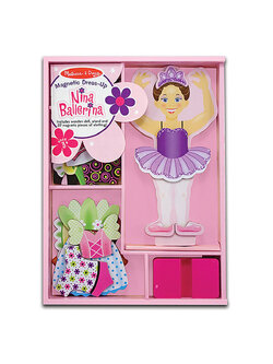 ชุดเล่นแต่งตัวแบบแม่เหล็ก มาพร้อมฐานตั้ง และตุ๊กตา 1 ตัว Magnetic Dress Up Nina Melissa&Doug, ของเล่นเสริมพัฒนาการ, ของเล่น