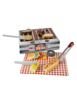 ชุดปิ้งย่างบาร์บีคิว ส่งเสริมการเล่นอย่างมีจินตนาการ Wooden Grill & Serve BBQ Set Melissa&Doug, ของเล่นเสริมพัฒนาการ, ของเล่น