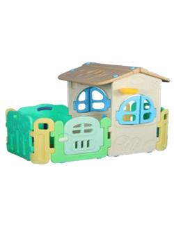 บ้านกลางสวน+รั้ว มีคอกกั้น,บ้านเด็ก ,คอกกั้นเด็ก,บ้านพลาสติก บ้านสุนัข ของเล่น,พร้อมส่งในไทย