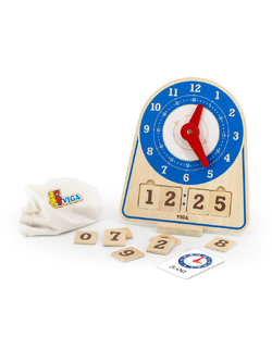 ชุดนาฬิกาไม้เรียนรู้เวลาสำหรับเด็ก , ของเล่นเสริมพัฒนาการ สื่อการสอน