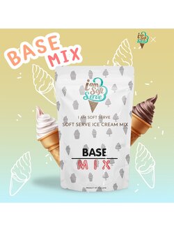 ผงไอศครีมซอฟท์เสิร์ฟ ผงไอติม - รสเบส (ICE CREAM POWDER SOFTSERVE, HOMEMADE, GELATO)Original ขนาด 1 Kg.