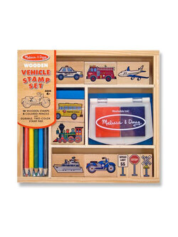 เซ็ทสแต๊มป์ ชุดยานพาหนะ ส่งเสริมการออกแบบ สร้างสรรค์งานศิลปะ Stamp Set - Vehicles Melissa&Doug, ของเล่นเสริมพัฒนาการ, ของเล่น