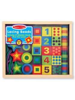 ชุดร้อยเชือกลูกปัด ส่งเสริมการเรียนรู้ด้านสี รูปร่าง จำนวน การต่อ การร้อย Lacing Beads Melissa&Doug, ของเล่นเสริมพัฒนาการ, ของเล่น