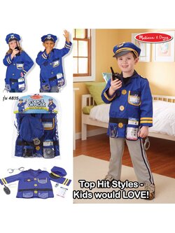 ชุดแฟนซีตำรวจ ส่งเสริมการรู้จักทำงาน รู้จักอาชีพ Police Role Play Costume Set (bart) Melissa&Doug, ของเล่นเสริมพัฒนาการ, ของเล่น