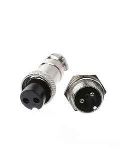 ปลั๊กเหล็ก GX16 - 2 PIN Male & Female - Connectors Socket Aviation Plug