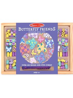 ชุดร้อยลูกปัดผีเสื้อ ส่งเสริมความคิดริเริ่มสร้างสรรค์ ทักษะการประดิษฐ์ Wooden Bead Set - Butterfly Friends Melissa&Doug, ของเล่นเสริมพัฒนาการ, ของเล่น
