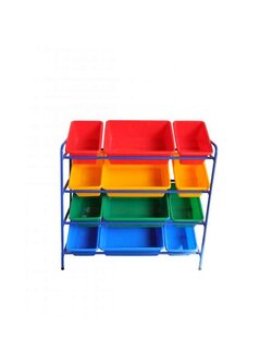 ชุดถาดเก็บของโทนสีฟ้า โครงเหล็ก,ของเล่นเสริมพัฒนาการ, ของเล่นเด็กอนุบาล, สื่อการสอนเด็กอนุบาลมเฟอร์นิเจอร์เด็ก,ชั้นวาง พร้อมส่ง