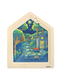 ปริศนาภาพในบ้านกลางวัน และกลางคืน ,ของเล่นเสริมทักษะ,ของเล่นเด็ก, สื่อการสอนอนุบาล,พร้อมส่ง