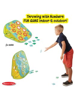 ชุดเกมโยนจับแมลง ส่งเสริมความคิด การแก้ปัญหา การเรียนรู้ตัวเลข การบังคับมือ Camo Chameleon Bean Bag Toss Melissa&Doug, ของเล่นเสริมพัฒนาการ, ของเล่น