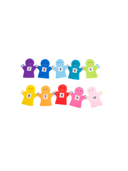 หุ่นนิ้วจับมือ 1-10 ของเล่นเสริมพัฒนาการ ,ของเล่นเสริมทักษะ,ของเล่นเด็ก, สื่อการสอนอนุบาล