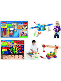 ชุดกระเป๋าเครื่องมือช่างแบบพกพา ส่งเสริมทักษะในเรื่องการนับ การเรียงลำดับ Deluxe Tool Belt Set Melissa&Doug, ของเล่นเสริมพัฒนาการ, ของเล่น