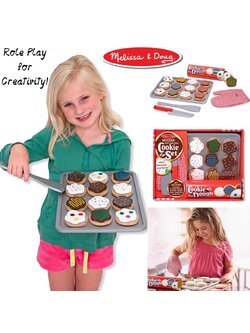 ชุดหลอดคุกกี้ ฝึกการเรียนรู้ ทำอาหาร ส่งเสริมการเล่นแบบสวมบทบาท จินตนาการ ต่อยอดความคิดริเริ่มสร้างสรรค์ Slice & Bake Cookie Set Melissa&Doug, ของเล่นเสริมพัฒนาการ, ของเล่น
