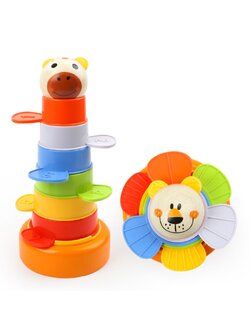 หอคอย 2 in 1 , ของเล่นเด็ก, จิ๊กซอว์, ตัวต่อ, หอคอย 6 สี ,ของเล่นเสริมพัฒนาการ , ของเล่นเสริมจินตนาการ